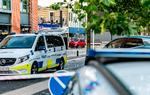 Politiet er til stede efter et større slagsmål har fundet sted på Taastrup Hovedgade fredag den 10. juli 2026. Foto: Steven Knap/Ritzau Scanpix