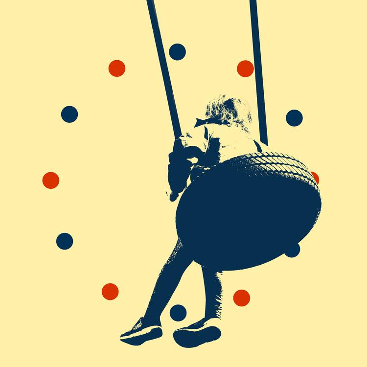 Når vi kappes om at hente vores børn tidligt fra børnehave og vuggestue, er vi med til at skubbe på en katastrofale udvikling for velfærdssamfundet, advarer professor. Illustration: Caroline Niegaard. Originalfoto: Thomas Borberg