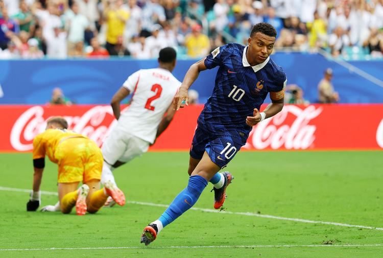 Kylian Mbappe har her scoret sit første af to mål. Foto: Carlos Barria/Ritzau Scanpix