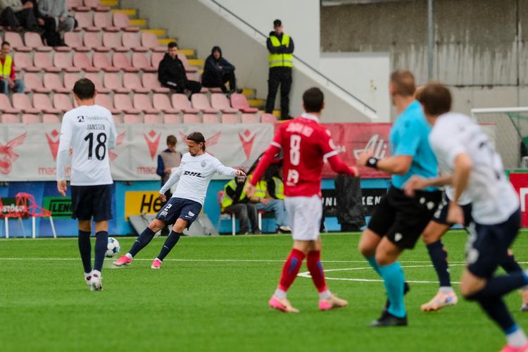 FC Nordsjælland vandt torsdag 0-2 ude mod islandske Valur i Conference League-kvalifikationen. Foto: Kristinn Magnússon/Ritzau Scanpix