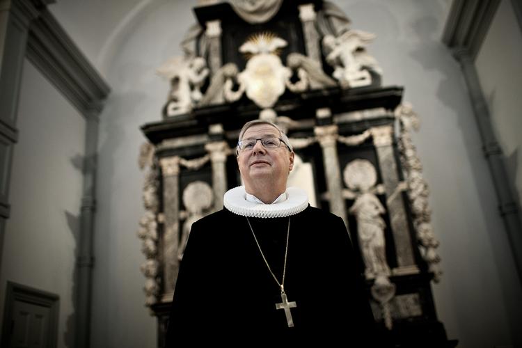 Tidligere biskop Erik Norman Svendsen er død. Her er han fotograferet i 2011 i forbindelse med sin 75-års fødselsdag i Garnisonskirken i København, hvor han i en årrække var hjælpepræst.   Foto: Joachim Adrian