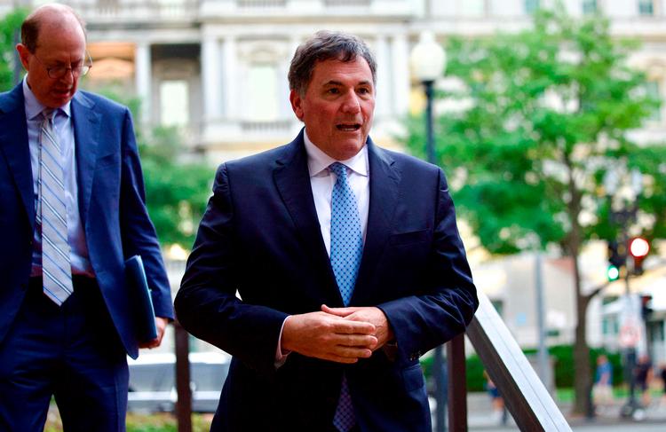 Canadas handelsminister, Dominic LeBlanc, forlader forhandlingerne med USA uden resultat. Foto: Amid Farahi/Ritzau Scanpix
