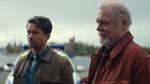 Jakob Oftebro (tv.) og Peter Andersson spiller far og søn med kurrer på tråden i Netflix-serien 'Blodoffer'. Foto: Netflix