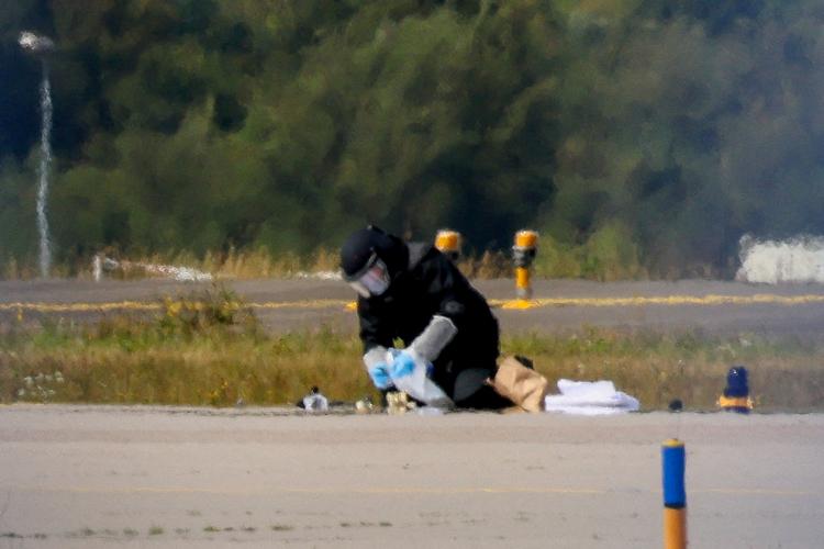 Forsøg på droneangreb i lufthavn i Tyskland i august var Ruslands værk, meddelte den tyske regering i går. Nu fortæller PET, at der også er konkret russisk forberedelse af sabotage i Danmark. Foto: Axel Schmidt/Ritzau Scanpix
