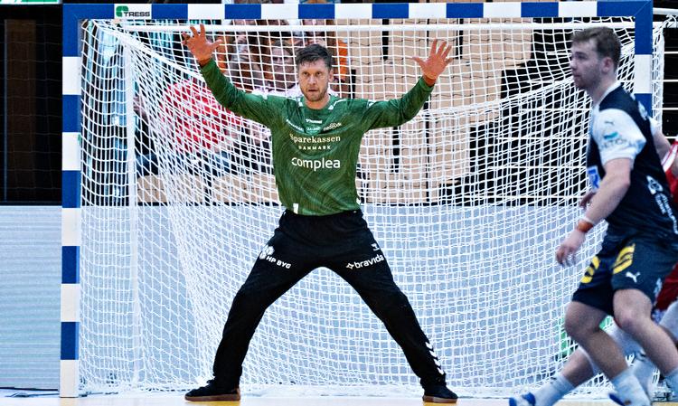 Aalborg Håndbolds målmand Niklas Landin i kampen mod Skanderborg søndag 23. august. Foto: Henning Bagger/Ritzau Scanpix