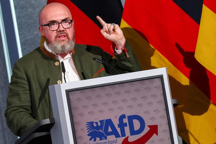 Hans-Thomas Tillschneider er den veluddannede kulturordfører for AfD i Sachsen ANhalt. Han har også skrevet partiets program i delstaten, der opfordrer massivt til et patriotisk kulturliv. Foto: Christian Mang/Ritzau Scanpix