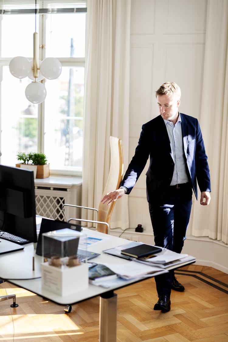 Jacob Mark (SF) har store ambitioner som boligminister, og han håber, at det vil lykkes ham at sætte et varigt aftryk som den, der ændrede dansk byggeri i en langt mere bæredygtig retning. Foto: Thomas Borberg