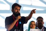 Abhijeet Dipke er 31 år gammel og stiftede den indiske ungdomsbevægelse Cockroach Janta Party (CJP). Foto: Priyanshu Singh/Ritzau Scanpix