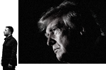 USA's præsident Trump gør tilnærmelser til et Rusland, som har overfaldet Ukraine. Det gør Ukraine til et gidsel i en trumpsk straffeaktion.  Fotocollage Tomas Østergren. Foto: Mads Nissen/Eric Lee/Ritzau Scanpix
