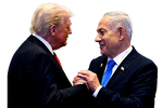 Opbakningen kom sent, men nu støtter USA's præsident Trump Israels premierminister Netanyahu »fuldt og totalt« i hans forsøg på at blive genvalgt i Israel.  Foto: Saul Loeb/AFP/Ritzau Scanpix
