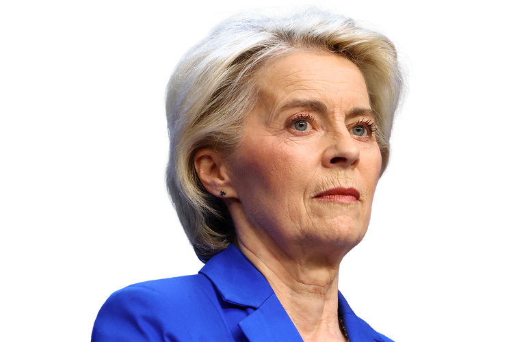 EU-Kommissionsformand Ursula von der Leyen tager imod spørgsmål efter EU-topmøde, hvor hun modtog klare instrukser fra stats- og regeringscheferne om at udvikle stærke handelsværktøjer for at beskytte EU's indre marked. Foto: Yves Herman/Ritzau Scanpix