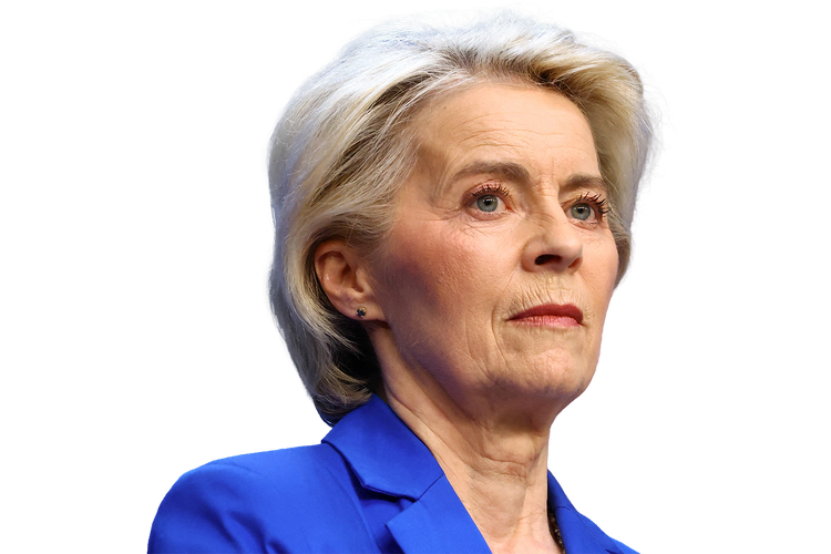 EU-Kommissionsformand Ursula von der Leyen tager imod spørgsmål efter EU-topmøde, hvor hun modtog klare instrukser fra stats- og regeringscheferne om at udvikle stærke handelsværktøjer for at beskytte EU's indre marked. Foto: Yves Herman/Ritzau Scanpix