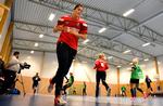 Kvindehåndboldlandsholdets træning ved EM i Sverige