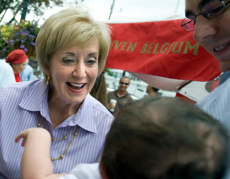 Linda McMahon under sin forgæves senatsvalgkamp i 2012. Fremover får hun Donald Trump som sin chef. 
