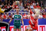 Danmarks Louise Svalastog scorer. Foto: Jens Dresling 