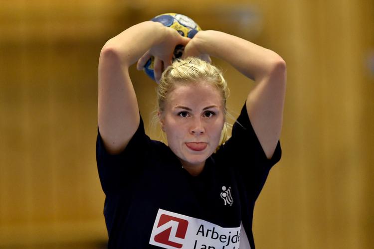 Kvindehåndboldlandsholdets træning ved EM i Sverige