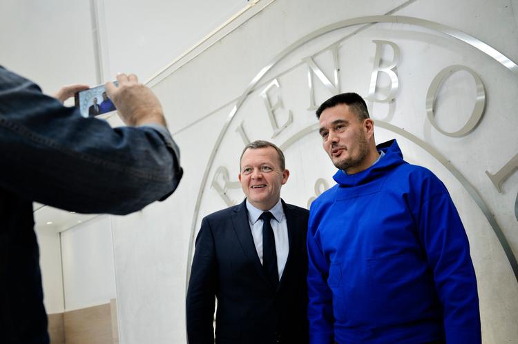 Statsminister Lars Løkke Rasmussen, lagmand Aksel V. Johannesen og formand for Naalakkersuisut Kim Kielsen til pressemøde efter deres rigsmøde mandag den 14. december 2015 på Marienborg. 