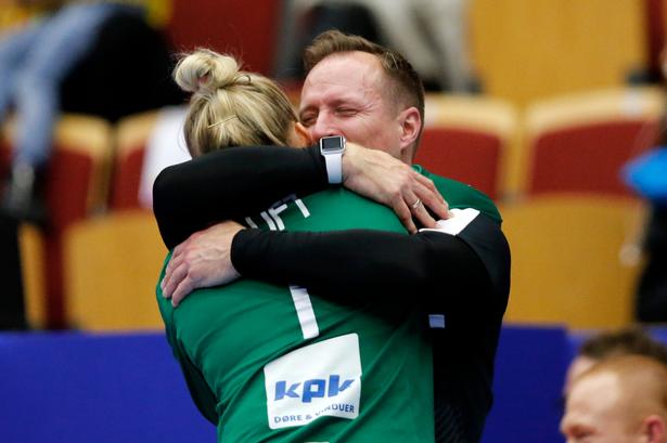  Sandra Toft og Landstræner Klavs Bruun Jørgensen. 