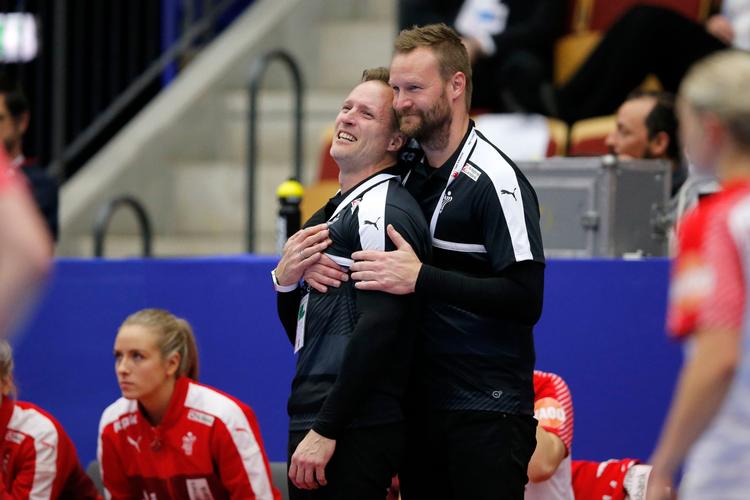 Landstræner Klavs Bruun Jørgensen og Assisterende træner Søren Herskind. 