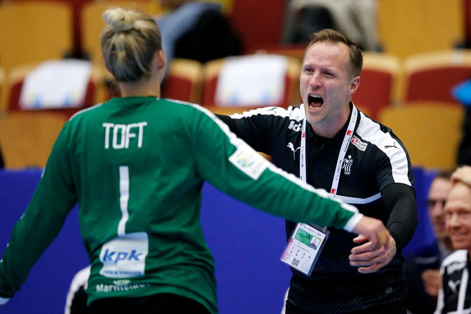 Sandra Toft og Landstræner Klavs Bruun Jørgensen. 