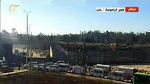 Røde Kors ambulancer venter på at evakuerede sårede ud af Østaleppo, skriver Røde Kors generalsekretær på Twitter og dokumenterer med billedet fra den arabiske TV-station Al-Mayadeen TV. 