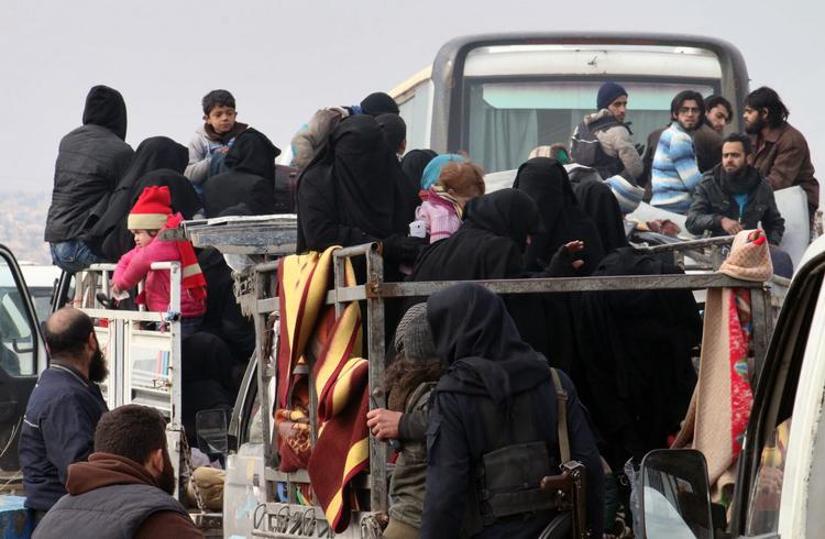 Evakueringen fra Aleppo var været standset siden i fredags, hvor dette billede stammer fra. 