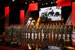 Fotoet her er fra 31. marts 2016, hvor Aleksandrov-ensemblets kor optrådte i Moskva. Ensemblet skulle have optrådt for det russiske militær i Syrien, men flyet, de steg ombord tidligt i morges, er ifølge det russiske forsvarsministerium styrtet ned, kort efter det lettede. Årsagen er endnu ukendt. Foto: AP  