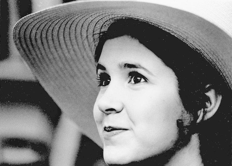 Carrie Fisher som 16-årig.  