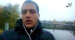 Anis Amri, den formodede gerningsmand, svor i en video inden angrebet i Berlin troskab til Islamisk Stat. (Screengrab via AP) 