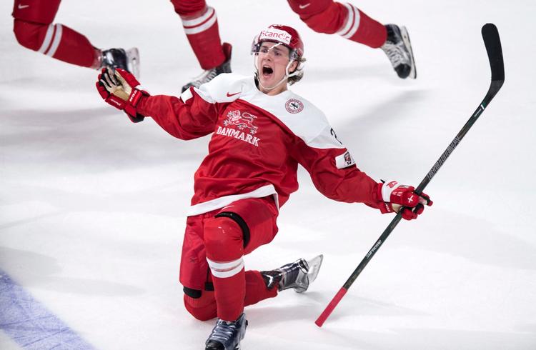 Den danske ungdomslandsspiller Mathias From i sejrsrus efter at have scoret det afgørende mål i kampen mod Tjekkiet i U20 VM den 29. december. 