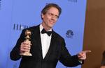 Hugh Laurie var i hopla efter at have modtaget en Golden Globe-statuette for bedste mandlige birolle i en miniserie. 