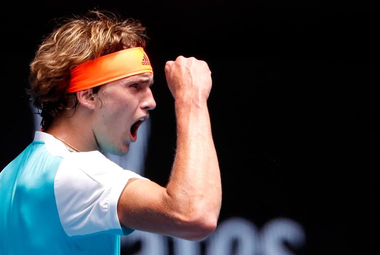 Alexander 'Sascha' Zverev pumpede flere gange med næven, når det gik hans vej i 1. runde mod hollandske Robin Haase i Melbourne. 