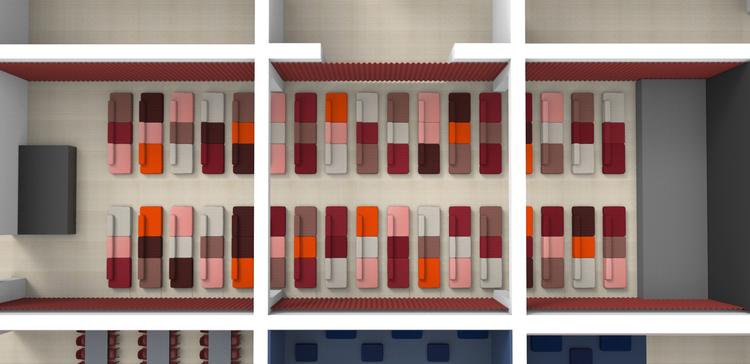 Sofa-biografen er indrettet af det danske designfirma Normann Copenhagen. 