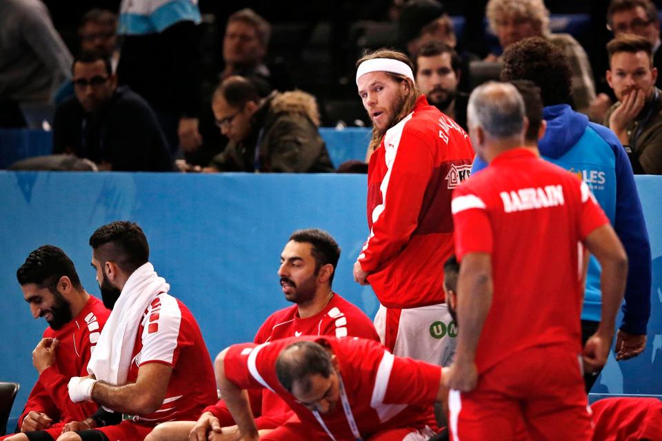 Mikkel Hansen fik det røde kort og måtte forlade banen.  Foto: Jens Dresling 