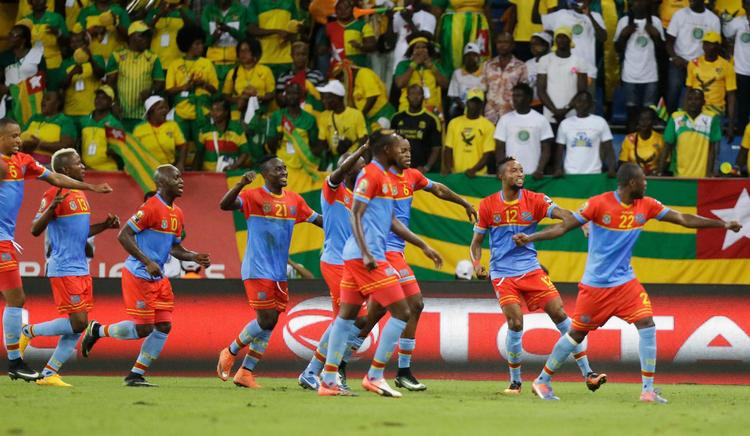 Congo spillere fejrer hver scoring med at danse. Det har d3e gjort 6 gange i den indledende runde.  