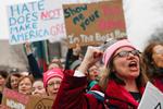 Millioner demonstrede til den historiske Women's March imod Trump.  