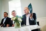 Regeringsseminaret på Fyn blev afsluttet med et pressemøde med deltagelse af partilederne i form af Anders Samuelsen (LA), Lars Løkke Rasmussen (V) og Søren Pape Poulsen (K). 