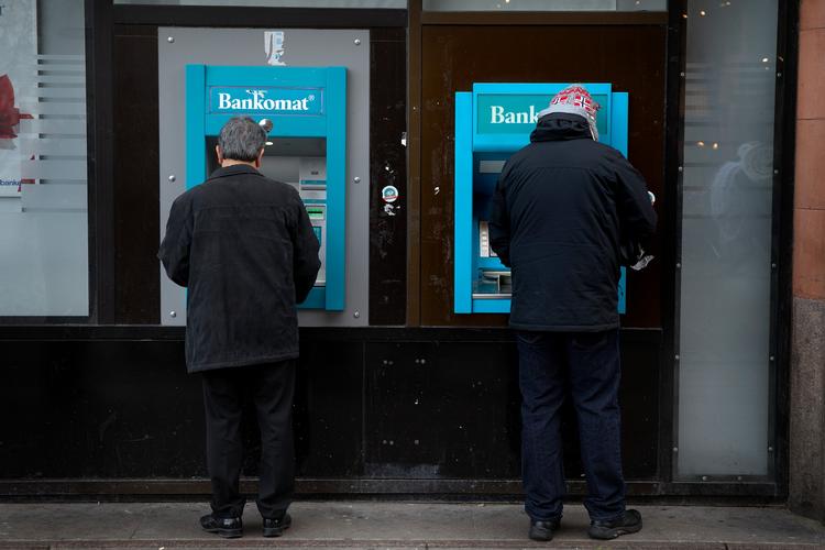 Hæveautomaten  bankomat i Malmø. 