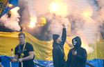 Der er ofte drøn på tribunerne, når Brøndbyfans møder op i Parken til lokalopgøret. 
