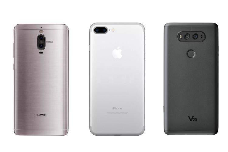 Huawei Mate 9 Pro, Apple iPhone 7 Plus og LG V20 har alle det tilfælles, at de har dobbelt-kamera bagpå. Men de kan ikke nødvendigvis det samme af den grund.   