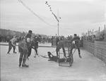 Action på søerne i København i januar 1940, da KSF spillede mod et mandskab fra Malmö.  