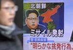 Mens Nordkoreas egne medier var tavse om  landets missiltest, fik den stor omtale i nabolandene, her i japansk tv.  