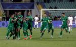 Ludogorets er ligesom FCK overført til Europa League efter en 3.-plads i Champions League-gruppspillet. Her jubler de over en scoring i mesterligaen.  