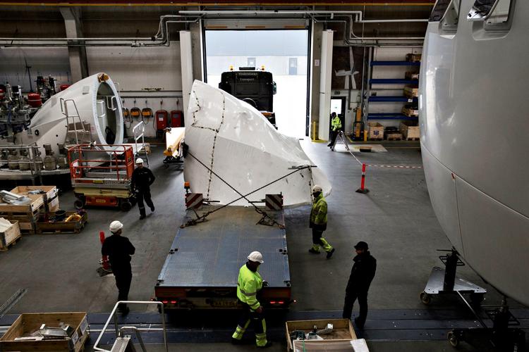 ARKIVFOTO. Vindmølleproducenten Siemens i Brande.  