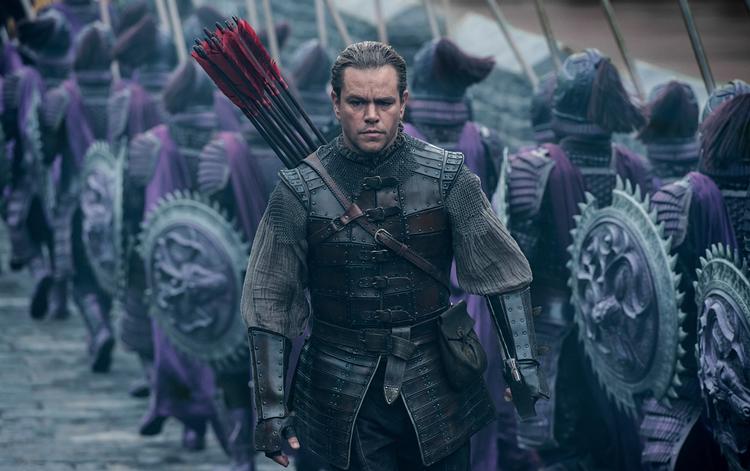 Matt Damon i fantasy-filmen 'The Great Wall', skuespilleren er endt i coronakarantæne i Irland, hvor han skulle have optaget en ny Ridley Scott-film (Jasin Boland/Legendary Pictures and Universal Pictures via AP) 