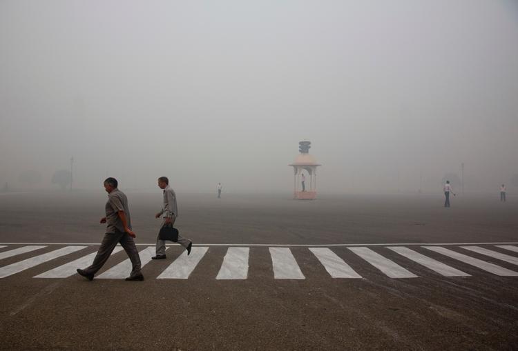 Den indiske hovedstad, Delhi, er jævnligt indhyllet i en tyk tåge af smog. 