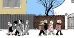 63 procent af eleverne blev i skoleåret blev inddraget i det forløb, der ledte frem til en udskrivning på en fri grundskole. Foto: Petersen Anne-marie Steen/Politiken-Tegning