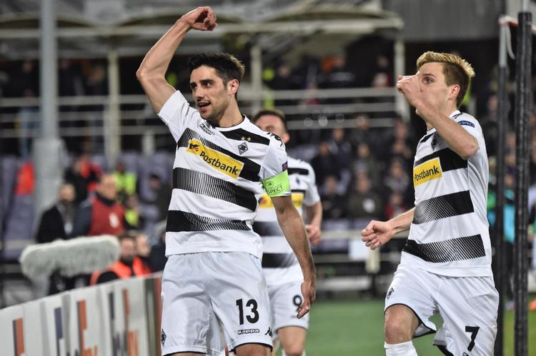 Med tre mål sørgede Lars Stindl for, at Borussia Mönchengladbach er blandt FC Københavns mulige modstandere. 