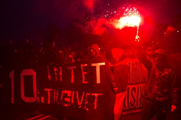 Demonstrationen gik siden mod Nørrebro.  