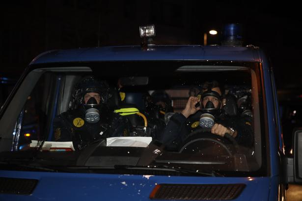 Ungdomshuset på Dortheavej, sent onsdag aften. Foto: Jacob Ehrbahn  